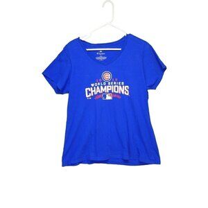 Chicago Cubs MLB Baseball 2016 World Series Champions‎ Women's XL Tee Shirt
